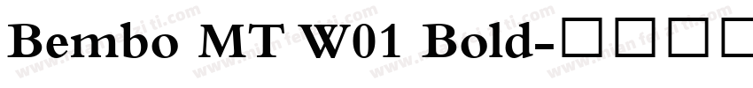 Bembo MT W01 Bold字体转换